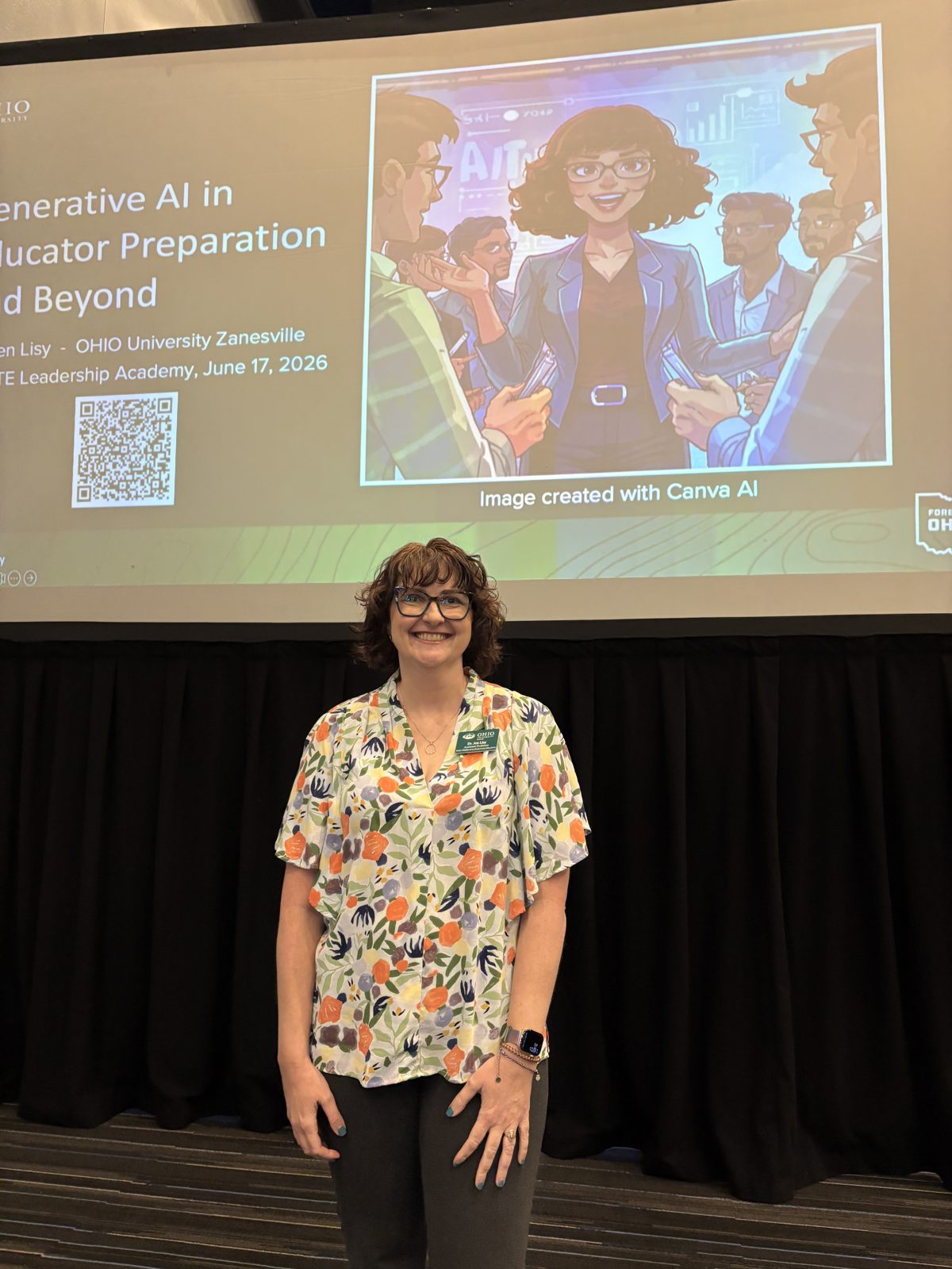 Dr. Jen Lisy presenting Generative AI in Educator Preparation and Beyond at the AACTE Leadership Academy